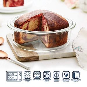 BOROSIL 1.4 LTR MICROWAVABLE ROUND CAKE DISH