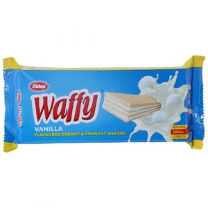 DUKES WAFFY VANILA FLAVOURED CREAMY & CRUNCHY WAFER BISCUIT 75GM