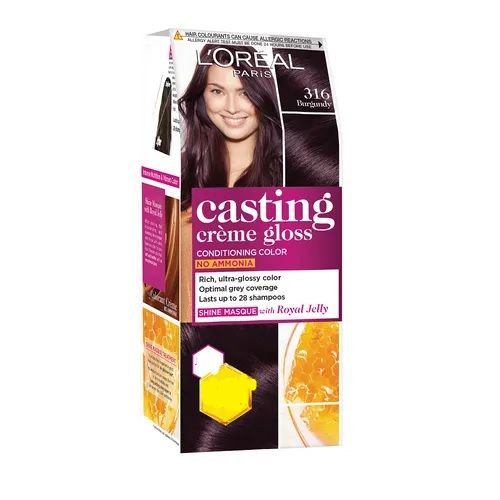 Loreal Paris Casting Creme Gloss Conditioning Hair Color 316 Burgundy 21gm24ml 6257